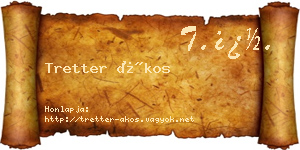 Tretter Ákos névjegykártya